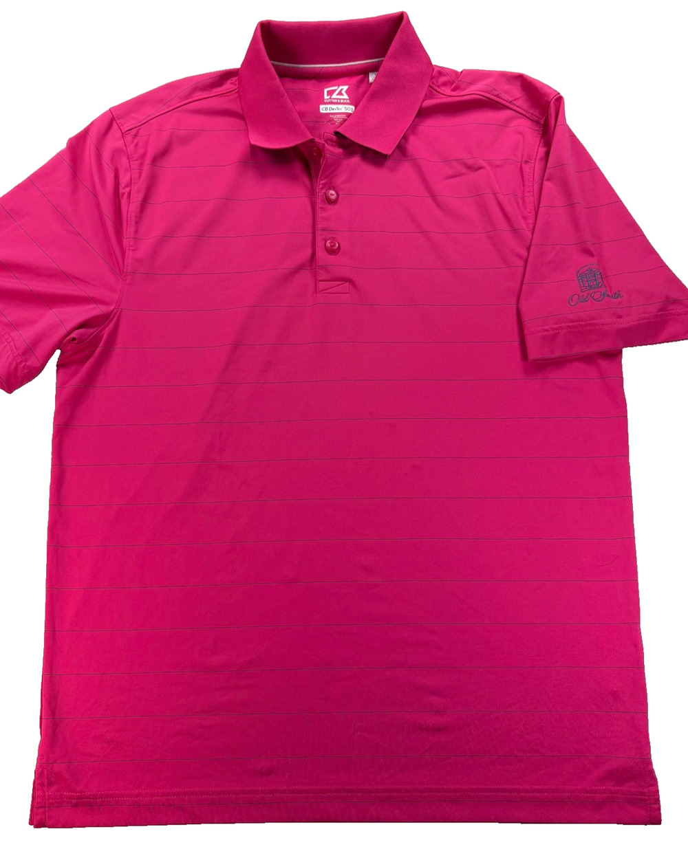 Cutter & Buck - Old South - DryTec 50+ UPF Pink Short Sleeve Polo Shirt (Size M)